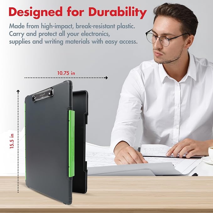 Dexas Legal Size XL Slimcase 2 Storage Clipboard, 15.5" x 10.5" - Image 3