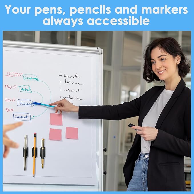 VZZNN 20 PCS Adhesive Pencil Holders, Silicone Marker Organizer - Image 2
