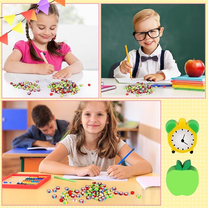 JUNEBRUSHS 150Pcs mini Apples Erasers - Image 8