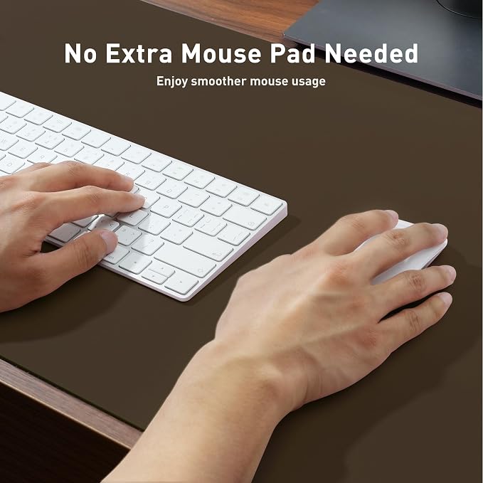Aothia Leather Desk Pad Protector, Mouse Pad, Office Desk Mat, Non-Slip PU - Image 5