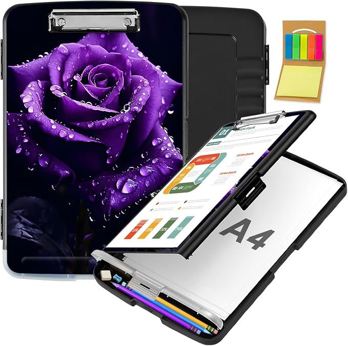Clipboard with Storage, Office Supplies Nursing Clipboards Folder with Pen by CAPAUNVDA