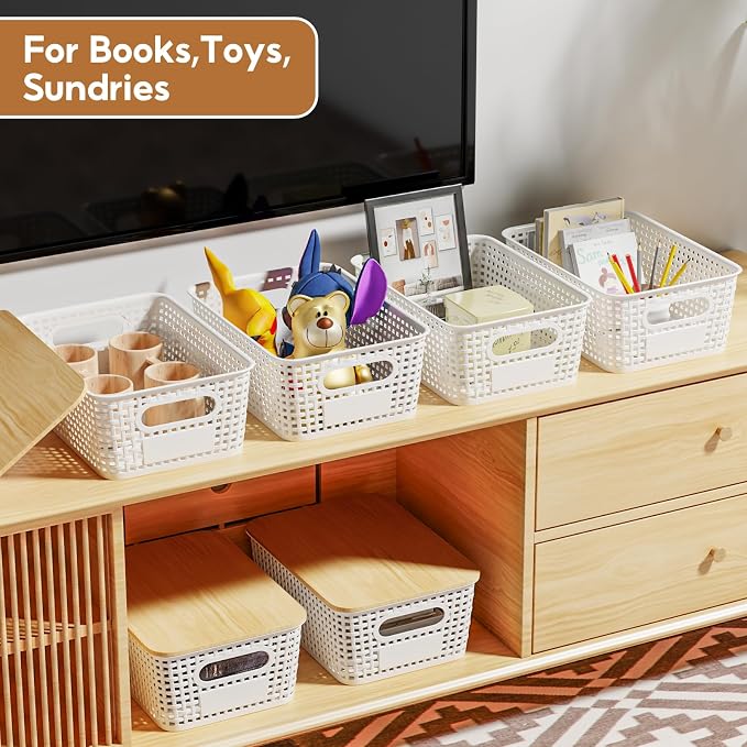 8 Pcs Plastic Storage Bins - Image 5