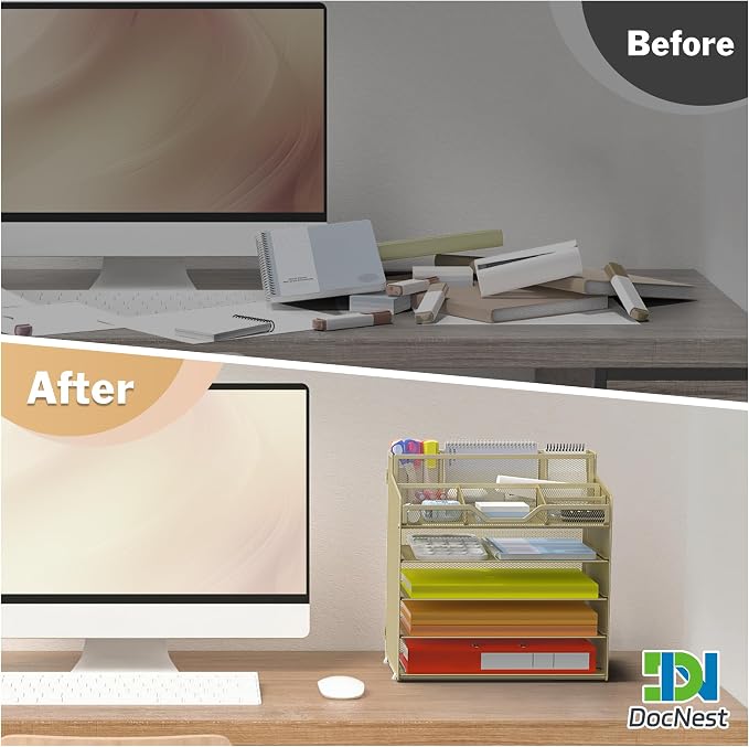 Docnest 5 Tier Mesh Desk Organizer - Image 2