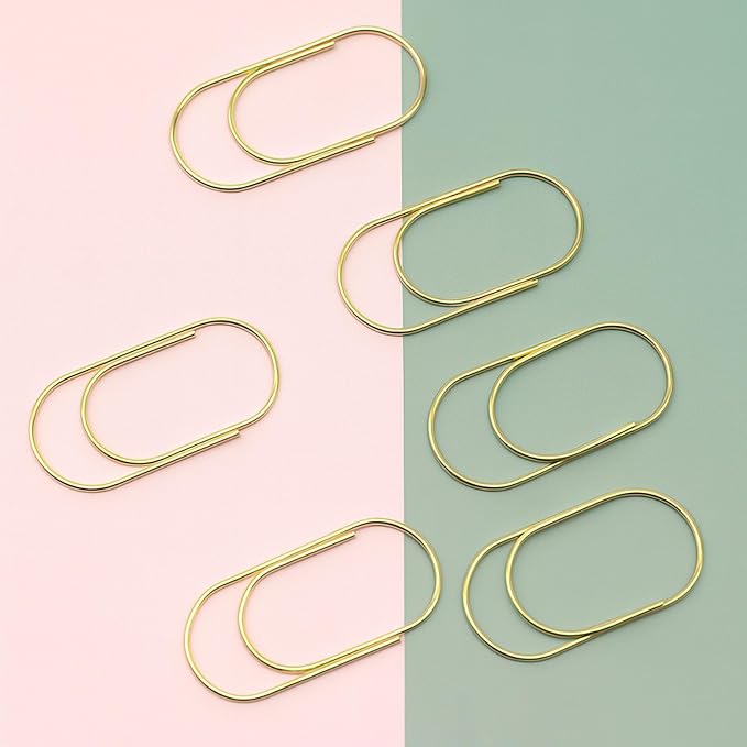 50 Pcs Jumbo Gold Paper Clips 2 inch – Planner Paper Clips, Gifts - Image 4