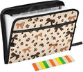 Expanding File Folder Leopard Print Cheetah Bow Pattern Accordion File by ALAZA