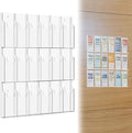 Acrylic Brochure Pamphlet Holder, 18 Pamphlet Holders, Trifold Flyer Rack by Nalwort