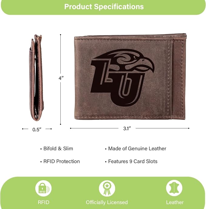 Team Sports America NCAA Liberty University Front Pocket Slim Wallet - Image 4