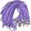 Bird Fiy 50 Pcs Cotton Lanyards Bulldog Clip 32-inch Flat Braid Neck Lanyard by BirdFiy