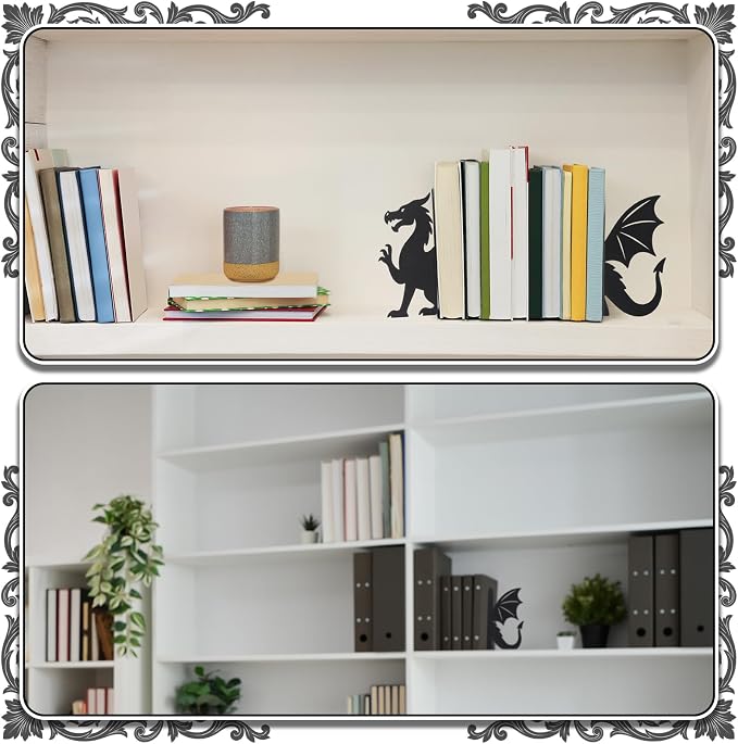 Geelin Dragon Metal Bookends Set of 2 Styles Fantasy Book Ends - Image 6