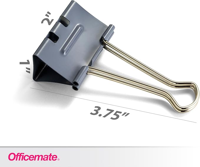 Officemate EZ Binder Clips, Large Size - Image 2