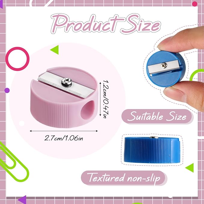 Resurhang 400 Pcs Sharpeners in Bulk Pocket Sized Mini Round Handheld Sharpener - Image 2