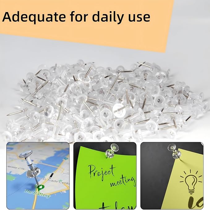 220-Pack Push Pins for Bulletin Board, Thumb Tacks - Image 5