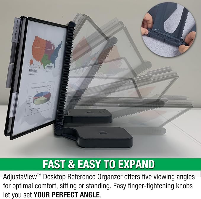 Ultimate Office AdjustaView 10-Pocket Desk Reference Organizer - Image 6