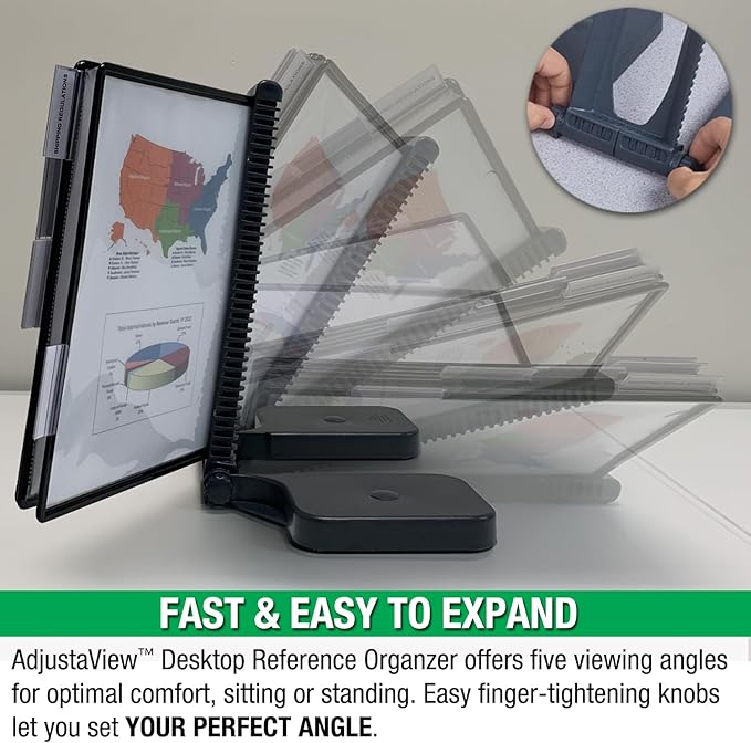 Ultimate Office AdjustaView 10-Pocket Desk Reference Organizer - Image 4