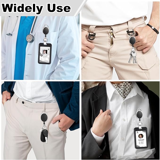 2 Pack Badge Holder Retractable Clip Heavy Duty Reels - Image 7
