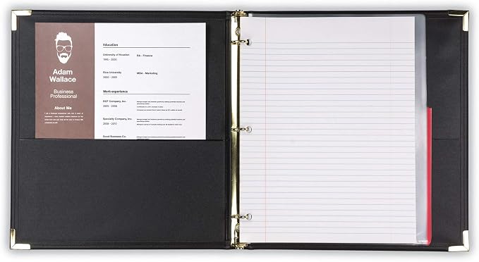 Samsill Classic Collection Leather 3 Ring Binder, Executive Presentation - Image 3