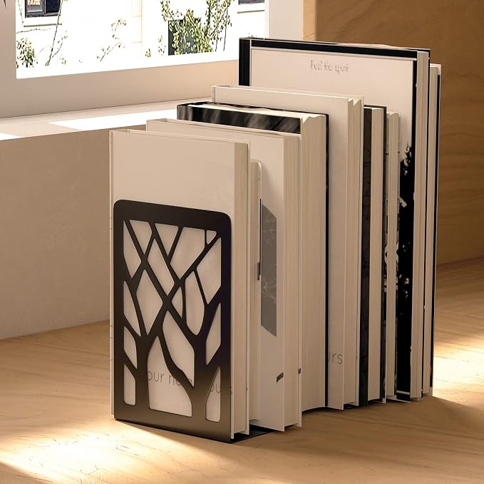 MaxGear Book Ends Tree Design Modern Bookends - Image 7