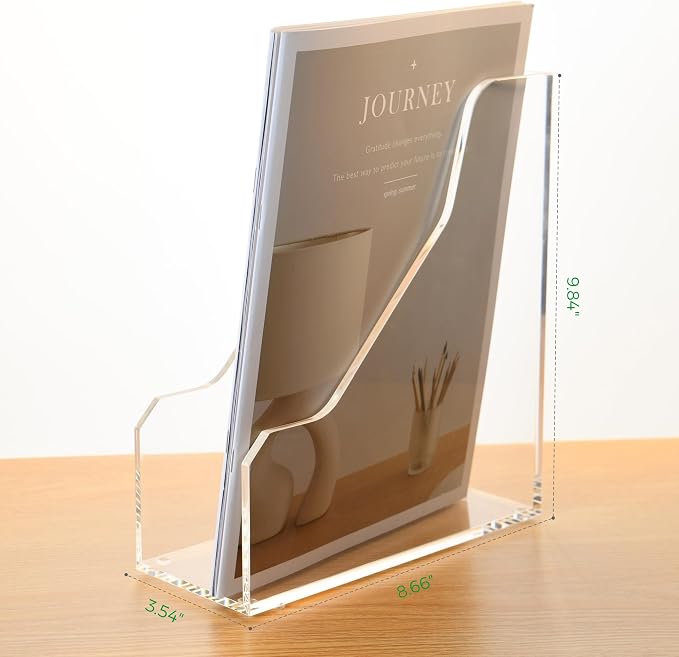 Acrylic Magazine File Holders, Classroom Organization and Storage, Desktop File - Image 2