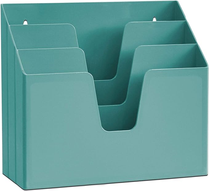 Acrimet Horizontal Triple File Folder Holder Organizer, Open Top Desktop by Organizingyourlife