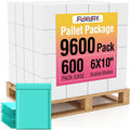 Fuxury Bubble Mailers 6x10" Teal Padded Envelopes 9600 Pack Bulk Strong by Fuxury