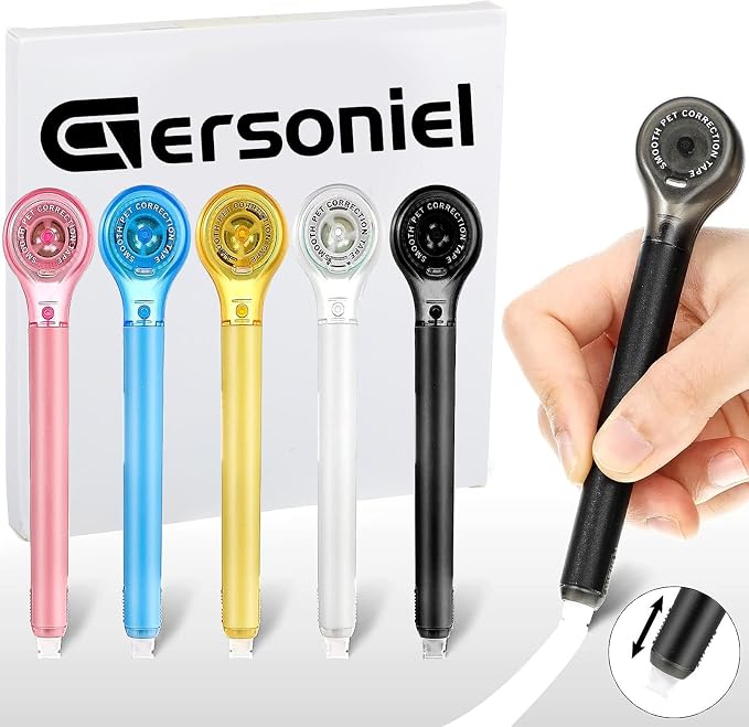 Gersoniel 25 Pack Correction Tape Pen Correctional Ink Tape Push Pull Protective - Image 8