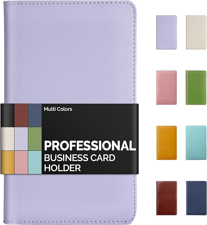 Sooez Leather Professional Business Card Book Holder Organizer, 240 Capacity by Sooez