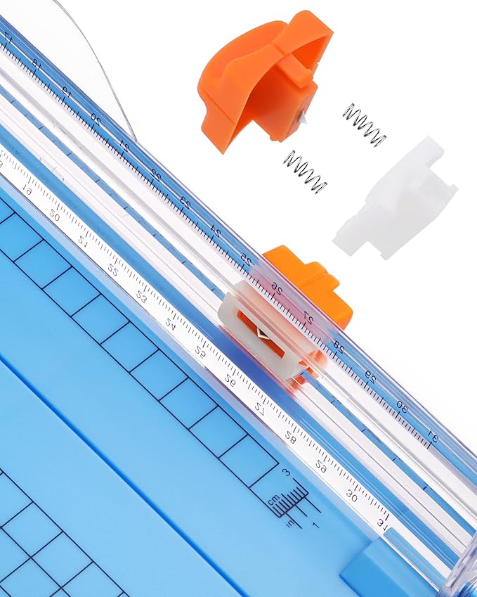 Firbon Blue A4 Paper Cutter, 12 Inch Titanium Straight Paper Trimmer - Image 4