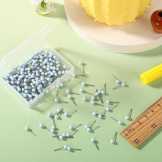 XIHIRCD 200pcs Push Pins, Map Tacks Round Head Map Push Pins Small Thumb Tacks - Image 3
