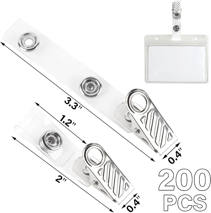 Happy Trees 200 Pcs Metal Badge Clips - Image 2