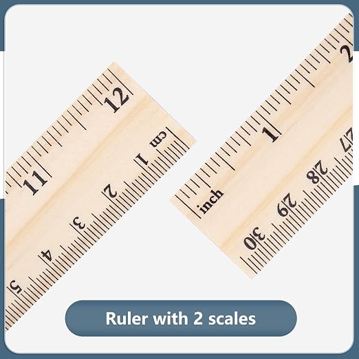 40 Pack Wooden Rulers, 12 Inch/30 cm, Double-Sided - Image 3
