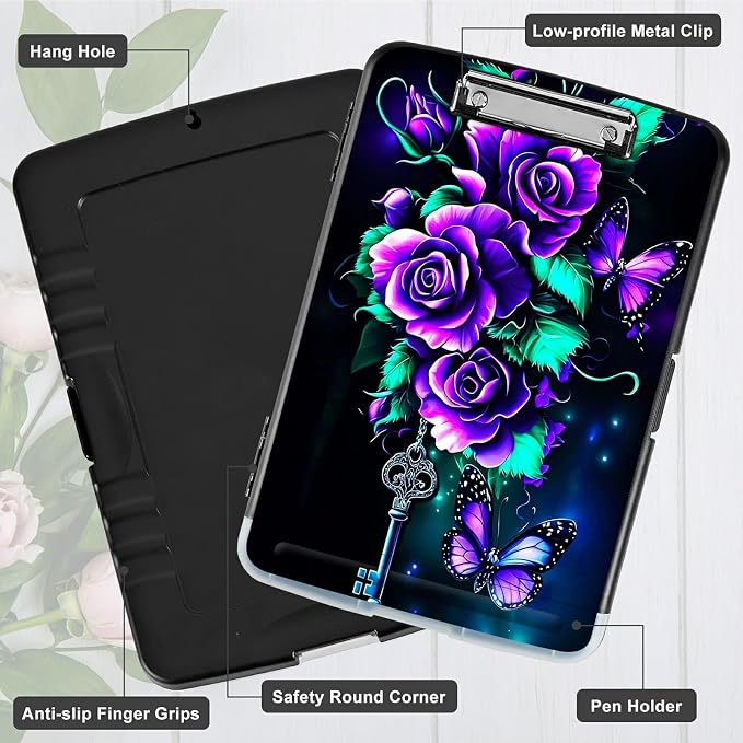Purple Roses 02 A4 Clipboard - Image 5