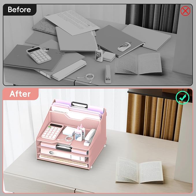 Desk File Organizer, Paper Organizer - Image 3