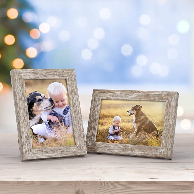 Giftgarden 12 Pack 3.5x5 Picture Frame Distressed White Beige, Rustic 3.5 by 5 - Image 3