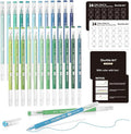 Shuttle Art Colored Pens, 24 Blue & Green Tone Colors Cute Journal Pens 0.6mm by ShuttleArt