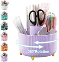 Cayxenful Pencil Holder For Desk, 5 Slots 360°Degree Rotating Desk Organizers by Cayxenful