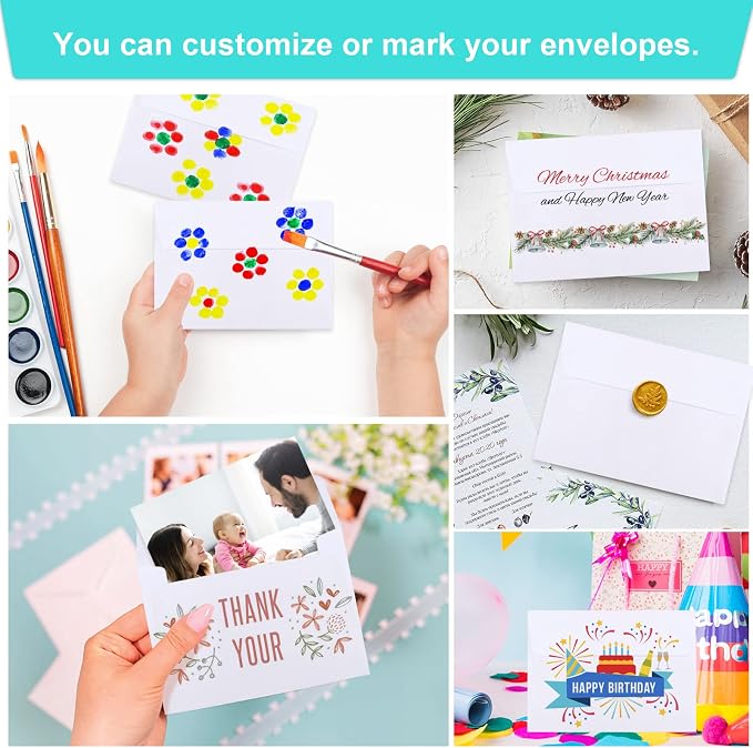 90 Packs A1 Envelopes, 3.625x5.125" Envelopes White, Small Envelope RSVP - Image 5
