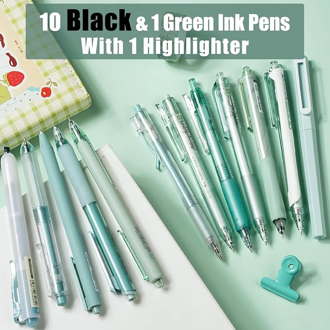 Four Candies Forest Series Gel Pens, Teal Office Supplies Back to School - Image 2