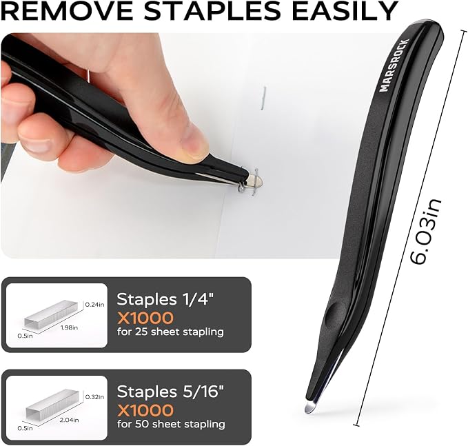 Marsrock Desktop Stapler, Swing-Arm Swivel Stapler, 50 Sheet Capacity, 2000 - Image 5