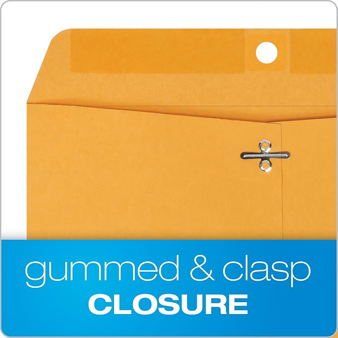 Quality Park 10 x 12 Clasp Envelopes, 100 Pack, Document Envelopes - Image 3