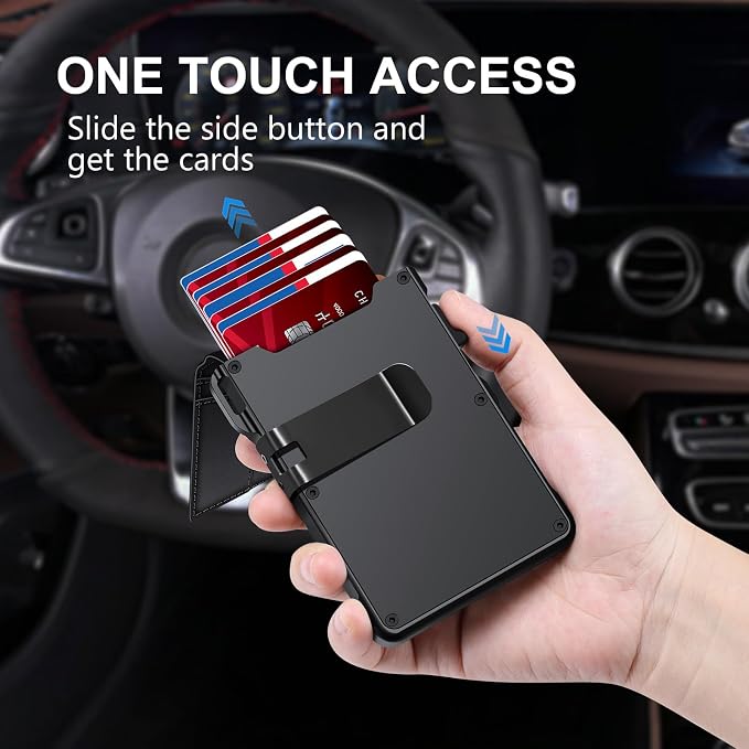 KIKVES Airtag Wallet for Men, Mens Smart Wallet for Air Tag RFID Blocking - Image 2