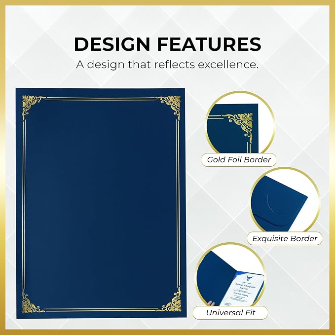 160 Pcs Certificate Holders Bulk, Document Covers - Image 4