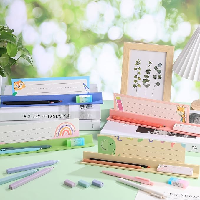 24 Pcs Color Classroom Desk Name Plates Holder, Name Tag Holders - Image 2