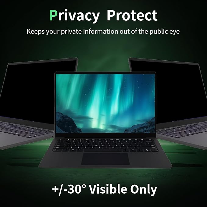 Laptop Privacy Screen 15.6 Inc for 16:9 Aspect Ratio Screen Protector, - Image 3