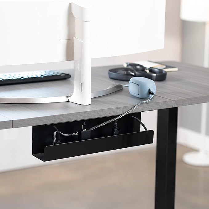 VIVO Under Desk 17 inch Cable Management Tray, Power Strip Holder, Cord - Image 2