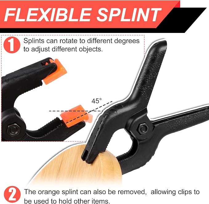 2 Pack Spring Clamps, 8.5inch Plastic Clips, Small Backdrop Clips, Clamps Heavy - Image 4