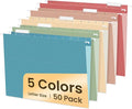 SUNEE Hanging File Folders, 50 Pack Letter Size Hanging File Folders by SUNEE