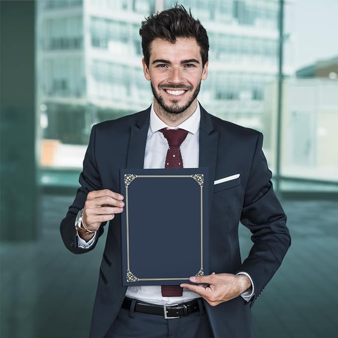 BELLE KR® Blue Certificate Folders 8.5 x 11, Documents and Diplomas - Image 8