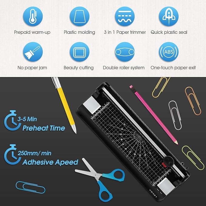 Laminator Machine for A3/A4/A6, YE381 13inch Thermal & Cold Laminating Machine - Image 3
