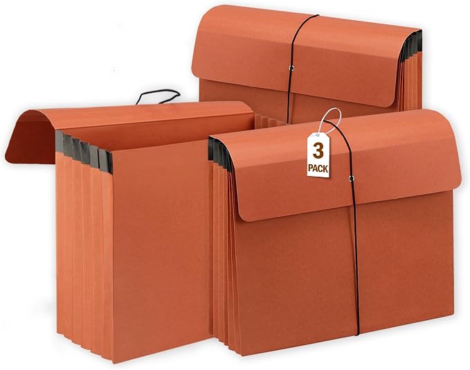 3 Packs Expanding File Pockets by OfficeSuppliesDirect