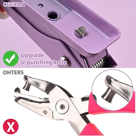 Single Hole Puncher, 1/4" Hole, 50% Labor Savings, Heavy Duty Metal Punch - Image 4